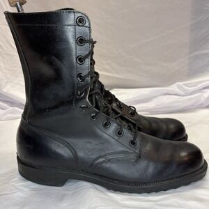 Vintage US Military Genesco Army Boots Men's 11.5 N Black Tactical Combat Biker